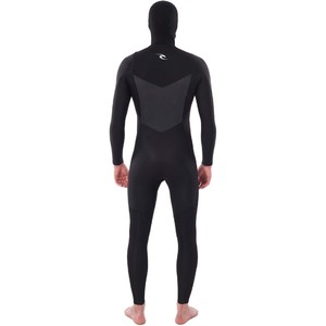 2023 Rip Curl Mens Dawn Patrol 6/4mm Hooded Chest Zip Wetsuit 141MFS - Black